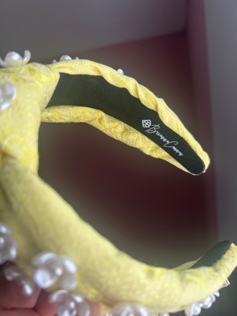 Brianna cannon Pearl Floral Yellow Headband - Picture 4 of 5